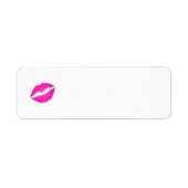 Étiquette Baiser rose vif féminin vierge (Devant)