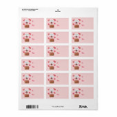 Étiquette Baisers de chiot gratuit Valentine Chien (Feuille entière)