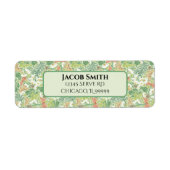 Étiquette Baisson blanc Papillons jaunes Adresse de retour (Devant)