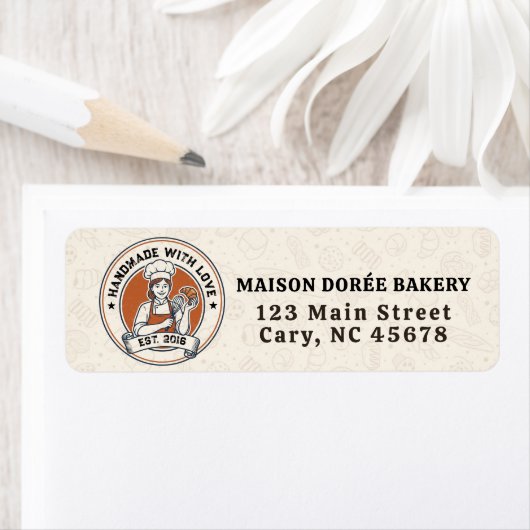 Étiquette Bakery Store Pastry Chef Dessert Sweets Cake Baker (En situation)