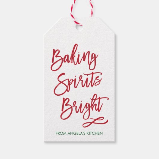 Étiquette Baking Spirits Bright Calligraphy (Devant)