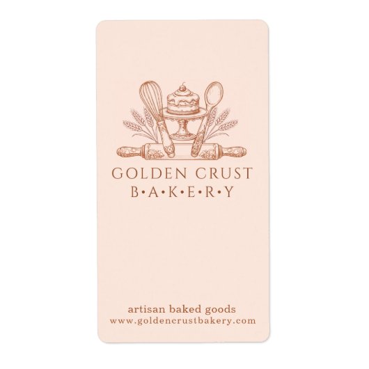 Étiquette Baking Utensils Baker Bakery Package Label (Devant)