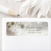 Étiquette Bal de Noël blanc élégant, Snowflakes (En situation)