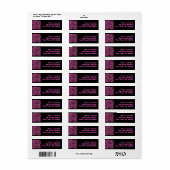 Étiquette Balayage noir et violet (Feuille entière)