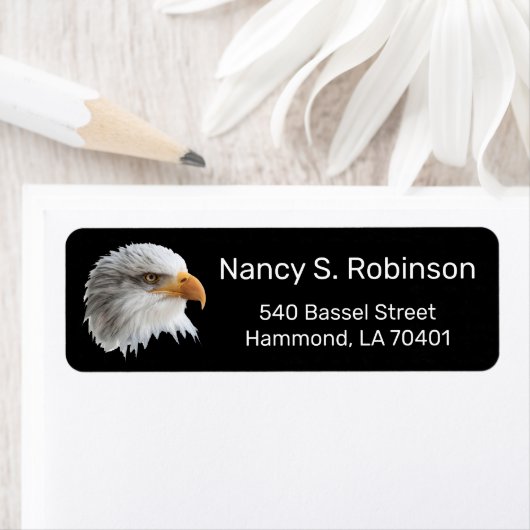 Étiquette Bald Eagle unique personnalisable (En situation)