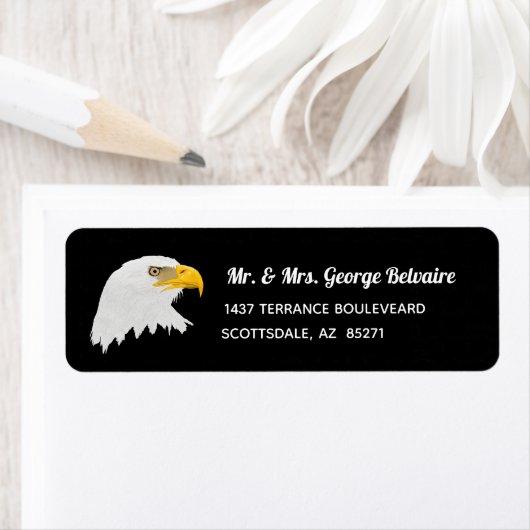 Étiquette Bald Eaglel Return Address Label (En situation)