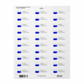 Étiquette Baleine bleue naissante (Feuille entière)