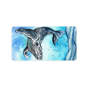 Étiquette Baleine sous-marine