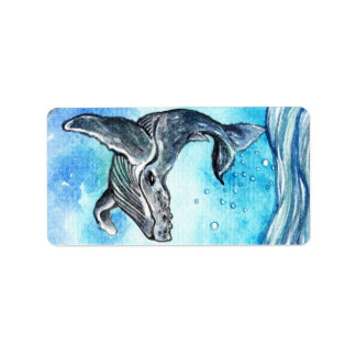 Étiquette Baleine sous-marine