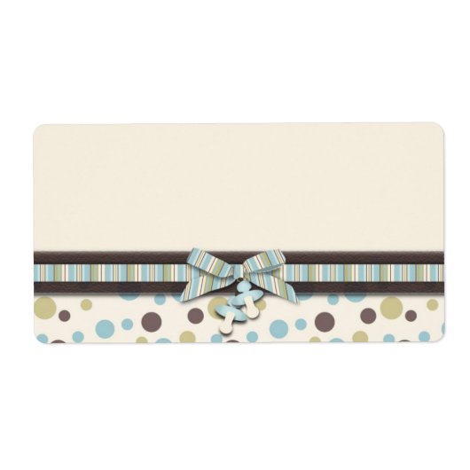 Étiquette Balise 2 du nom du garçon (Devant)