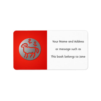 Étiquette Balise Aries Zodiac Star Sign Silver Premium Name