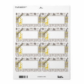 Étiquette Balise B du nom du bébé Safari (Feuille entière)