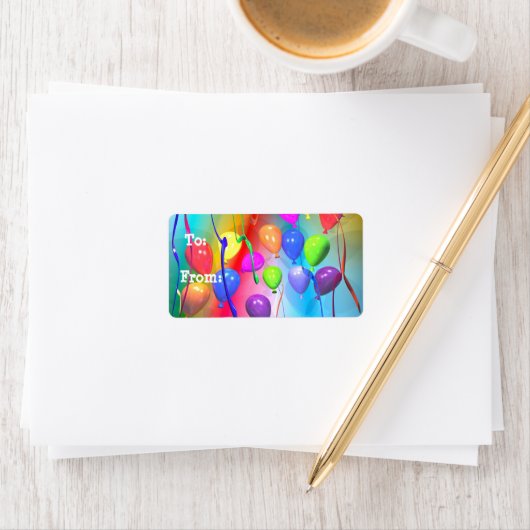 Étiquette Balise cadeau Bons d'anniversaire (En situation)