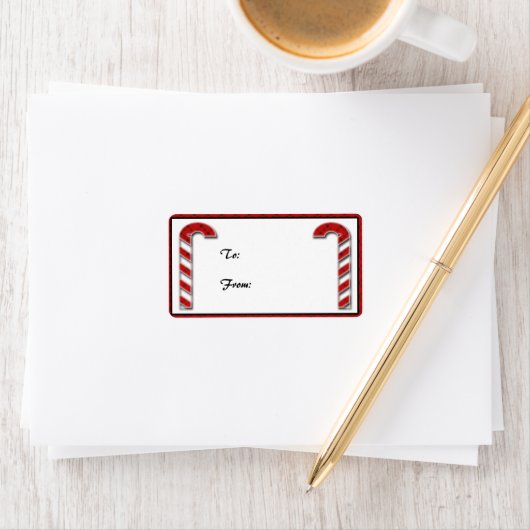 Étiquette Balise Cadeau canne (En situation)