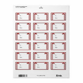 Étiquette Balise Cadeau canne (Feuille entière)