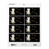 Étiquette Balise cadeau Chrismas Mess (Feuille entière)