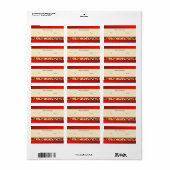 Étiquette Balise cadeau d'art populaire de roussaillage scan (Feuille entière)