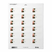 Étiquette Balise cadeau de bougie de Noël Vintage (Feuille entière)