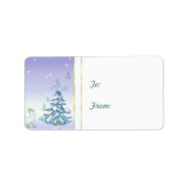 Étiquette Balise cadeau de chèvre de Noël (Devant)