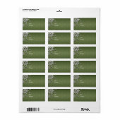 Étiquette Balise cadeau de flocon de neige vert et SIlver (Feuille entière)