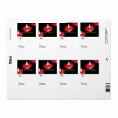 Étiquette Balise cadeau de joyeux bougies de Noël (Feuille entière)