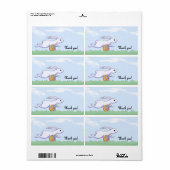 Étiquette Balise Cadeau de la fête de Merci de Pâques Rabbit (Feuille entière)