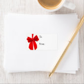 Étiquette Balise cadeau de Noël Big Red Bow (En situation)