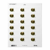 Étiquette Balise cadeau de Noël Bougie Bague (Feuille entière)