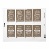 Étiquette Balise cadeau de Noël Burlap (Feuille entière)