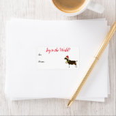 Étiquette Balise cadeau de Noël de chèvre laitière (En situation)