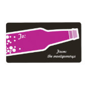 Étiquette Balise cadeau de Noël de la bouteille de bulle Sti (Devant)