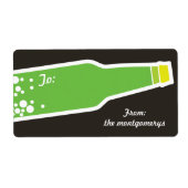 Étiquette Balise cadeau de Noël de la bouteille de bulle Sti (Devant)