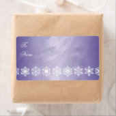 Étiquette Balise Cadeau de Noël de l'Aiguille à huile violet (En situation)