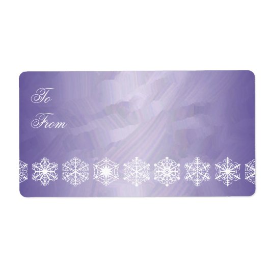 Étiquette Balise Cadeau de Noël de l'Aiguille à huile violet (Devant)