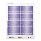 Étiquette Balise Cadeau de Noël de l'Aiguille à huile violet (Feuille entière)
