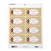 Étiquette Balise cadeau de Noël Gingerbread Cookies Étiquett (Feuille entière)