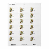 Étiquette Balise cadeau de Noël joyeux (Feuille entière)