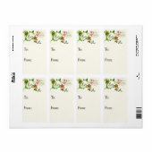 Étiquette Balise cadeau de Noël Joyful vintage (Feuille entière)