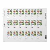 Étiquette Balise cadeau Joyeux Noël Spruce Boughs (Feuille entière)