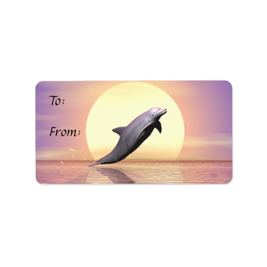 Étiquette Balise cadeau Sun Dolphin (Devant)