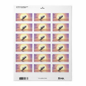 Étiquette Balise cadeau Sun Dolphin (Feuille entière)