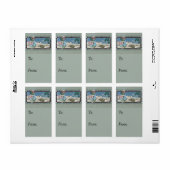 Étiquette Balise de cadeau Livrer des cadeaux Vintages (Feuille entière)