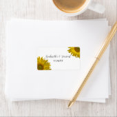 Étiquette Balise de mariage de tournesol jaune Favor (En situation)