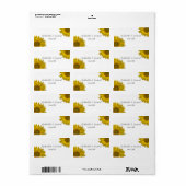 Étiquette Balise de mariage de tournesol jaune Favor (Feuille entière)