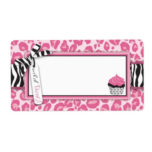 Étiquette Balise de nom CP Wild Cupcake (Devant)