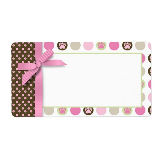 Étiquette Balise de nom de fille de l'ours de bienvenue (Devant)