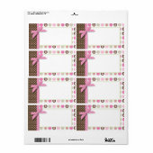 Étiquette Balise de nom de fille de l'ours de bienvenue (Feuille entière)