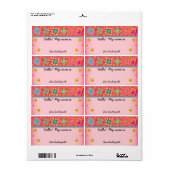 Étiquette Balise de nom des courtepointes rouges (Feuille entière)