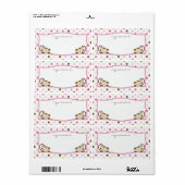 Étiquette Balise de nom des filles amusantes deux fois (Feuille entière)