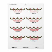 Étiquette Balise de nom du papier de la Garland et de la Bow (Feuille entière)